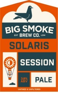Big Smoke Solaris beer Label Full Size
