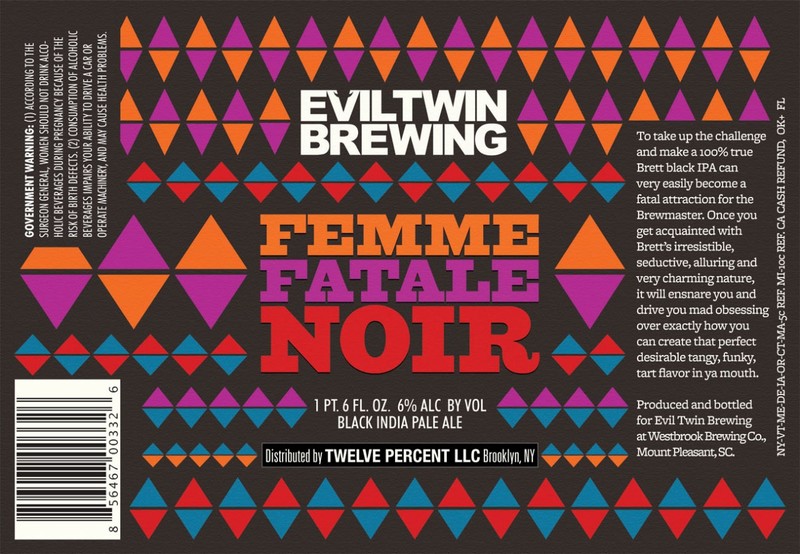 Evil Twin Femme Fatale Mango beer Label Full Size