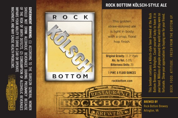 Rock Bottom Kolsch beer Label Full Size