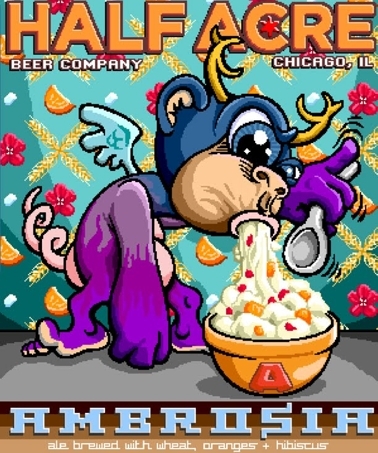 Half Acre Ambrosia beer Label Full Size