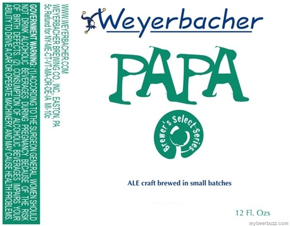 Weyerbacher Papa beer Label Full Size