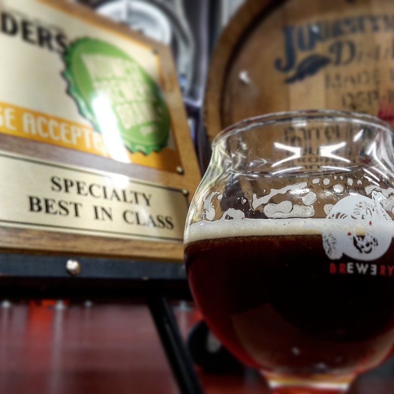 Crooked Ewe Wood Beast Barleywine beer Label Full Size