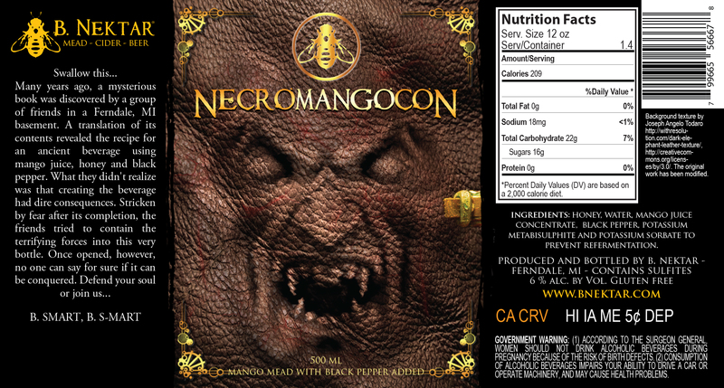 B. Nektar Necromangocon Slush beer Label Full Size