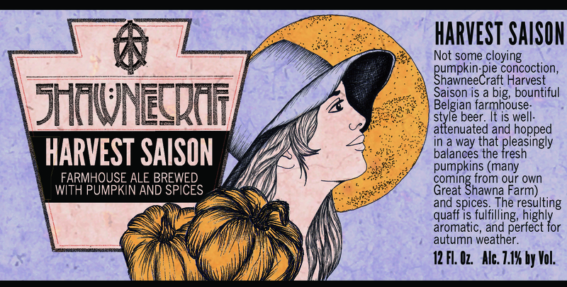 ShawneeCraft Shawnee Craft Harvest Saison beer Label Full Size