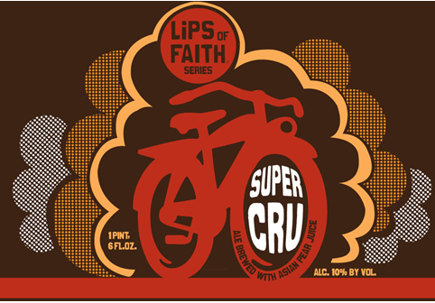 New Belgium Lips of Faith: Super Cru beer Label Full Size