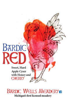 Bardic Wells Bardic Red beer Label Full Size