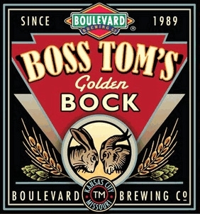 Boulevard Boss Tom’s Golden Bock beer Label Full Size