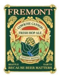 Fremont Cowiche Canyon Fresh Hop Ale: Mosaic/Equinox beer Label Full Size