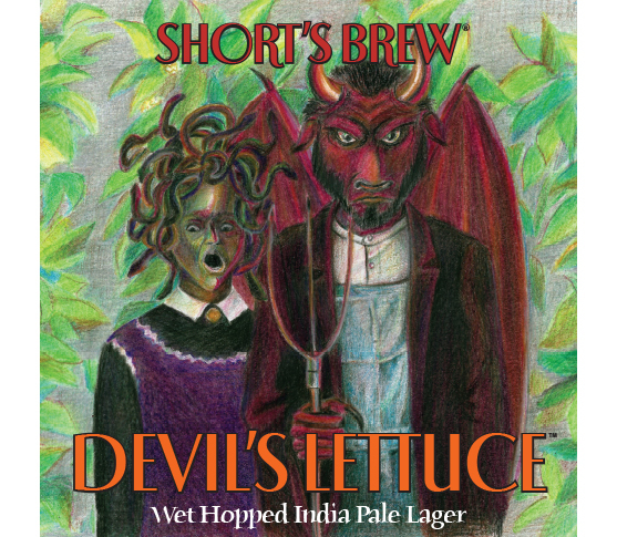 Short's Devil's Lettuce beer Label Full Size