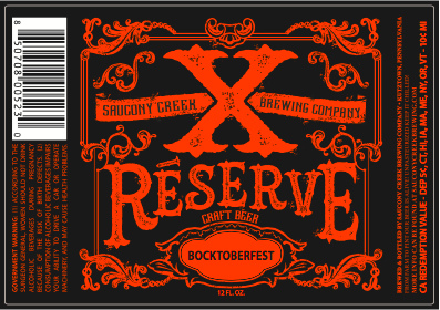 Saucony Creek xReserve: Bocktoberfest beer Label Full Size