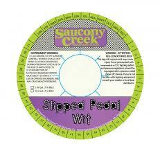 Saucony Creek Slipped Pedal White Ale beer Label Full Size