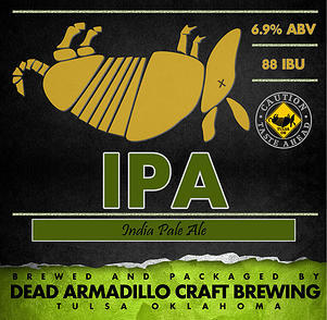 Dead Armadillo Nine Band beer Label Full Size