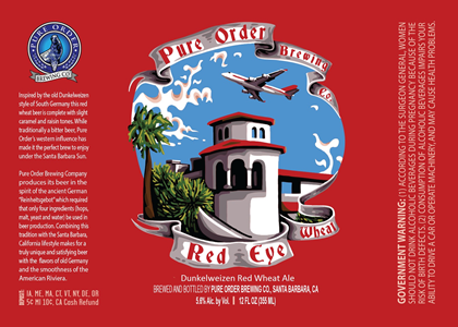 Pure Order Red Eye Wheat beer Label Full Size