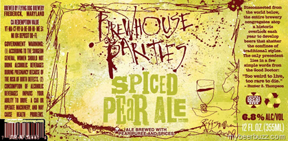 Flying Dog Spiced Pear Ale beer Label Full Size