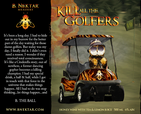 B. Nektar Kill All the Golfers Slush beer Label Full Size