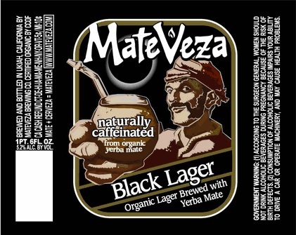 MateVeza Organic Black Lager beer Label Full Size