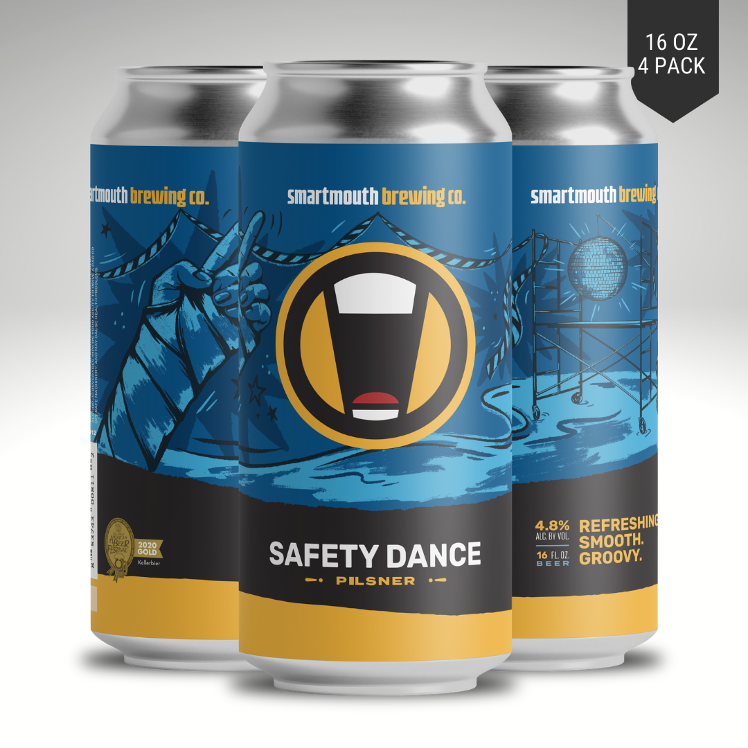 Smartmouth Safety Dance beer Label Full Size