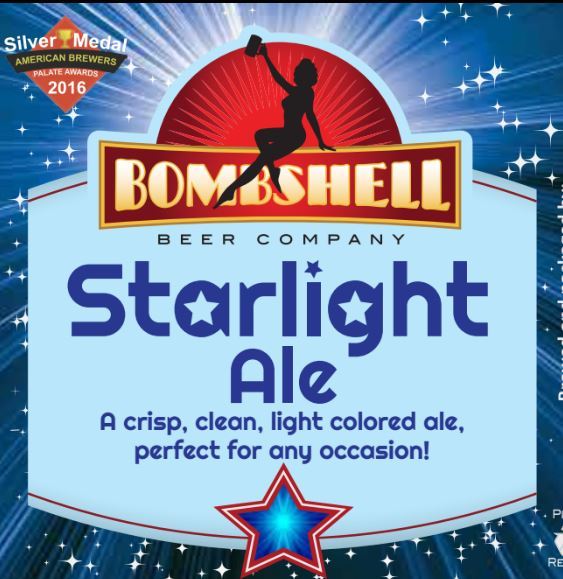 Bombshell StarLight beer Label Full Size