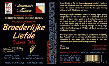 De Proef Sly Fox Broederlijke Liefde beer Label Full Size