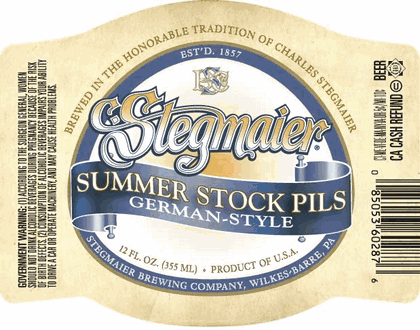Stegmaier Summer Stock beer Label Full Size