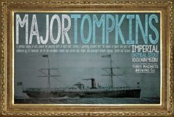 Three Magnets Major Tomkins Imperial Stout beer Label Full Size