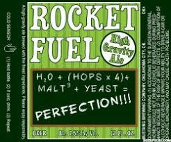 Mustang Rocket Fuel beer Label Full Size