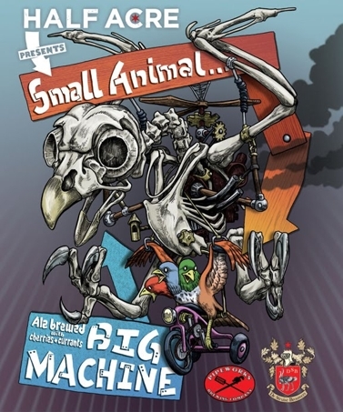 Half Acre + Struise + Pipeworks Small Animal Big Machine beer Label Full Size