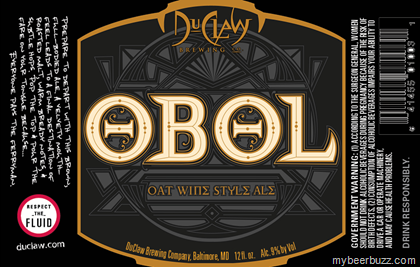 DuClaw Obol beer Label Full Size
