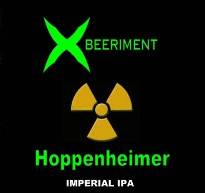 Xbeeriment Hoppenheimer beer Label Full Size
