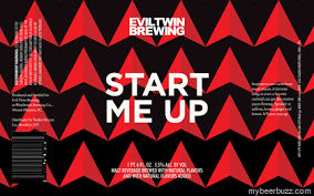 Evil Twin Start Me Up w/Ginger, Lemon,Saffron & Honey beer Label Full Size