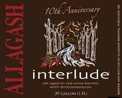 Allagash 10th Anniversary Interlude beer Label Full Size