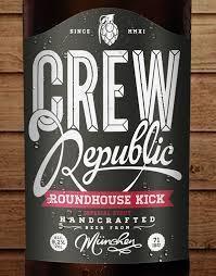 CREW Republic Roundhouse Kick beer Label Full Size