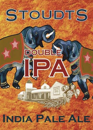 Stoudts Double IPA Via Randall beer Label Full Size