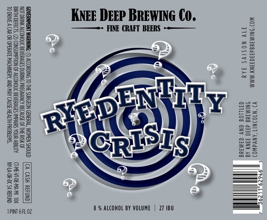 Knee Deep Ryedentity Crisis beer Label Full Size