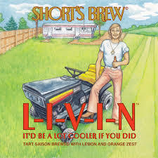 Short's Shorts L-I-V-I-N beer Label Full Size