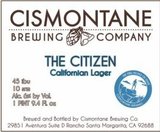 Cismontane The Citizen Lager beer