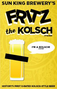 Sun King Fritz the Kolsch beer Label Full Size