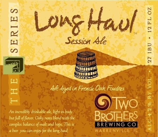 Two Brothers Long Haul Session Ale Oak Aged beer Label Full Size