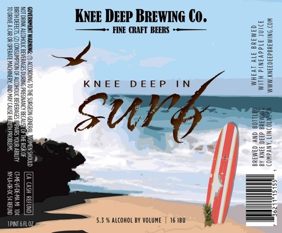 Knee Deep in Surf beer Label Full Size