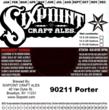 Sixpoint 90211 Porter beer
