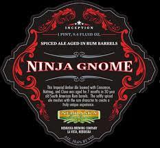 Nebraska Ninja Gnome Spiced Ale Aged In Rum Barrels beer Label Full Size