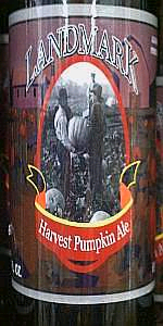 Landmark Harvest Pumpkin Ale beer Label Full Size