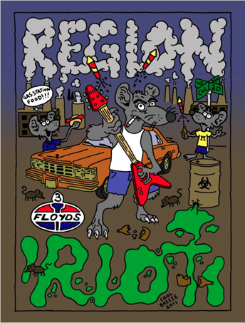 3 Floyds Region Riot beer Label Full Size