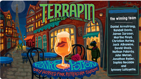 Terrapin Pink Peppercorn beer Label Full Size