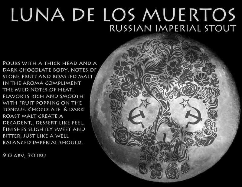 Tractor Luna de Los Muertos beer Label Full Size