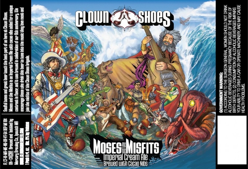 Clown Shoes Moses and the Misfits beer Label Full Size