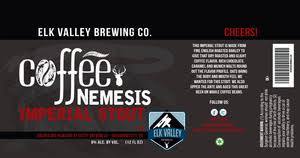 Elk Valley Coffee Nemesis beer Label Full Size