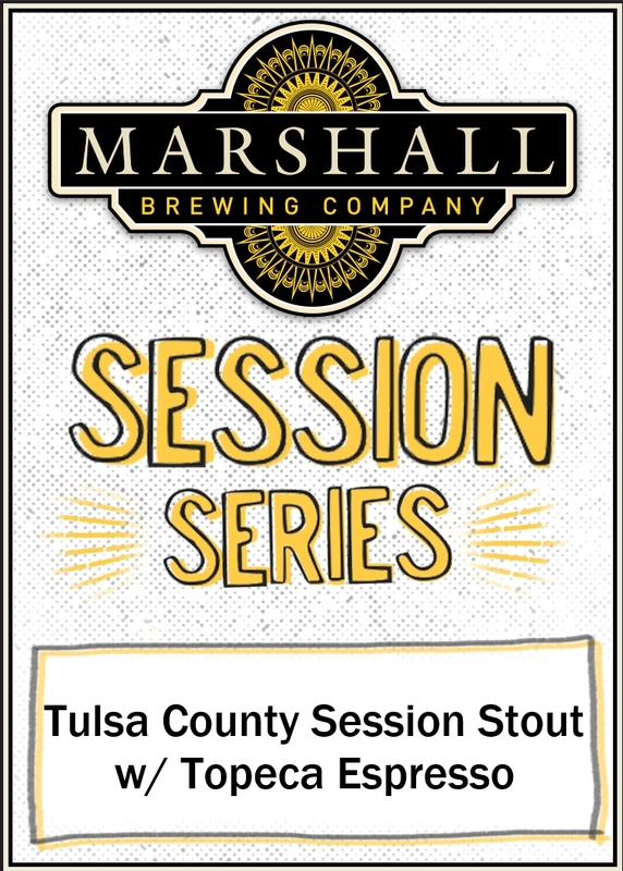 Tulsa County Session Stout w/ Topeca Espresso beer Label Full Size