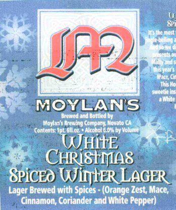 Moylan's White Christmas beer Label Full Size