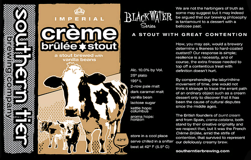 Southern Tier Crème Brûlée 2009 beer Label Full Size